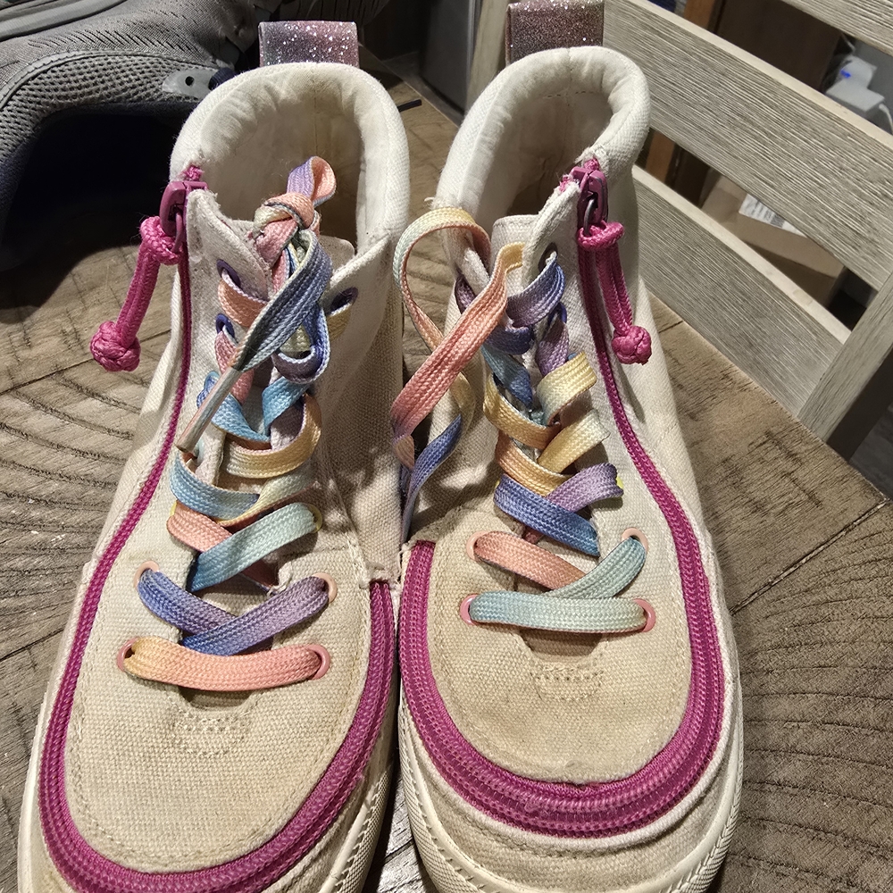 Billy Reid Pink and Purple Sneakers with Classic Design